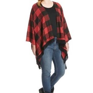 “Vintage” Mossimo plaid cape.